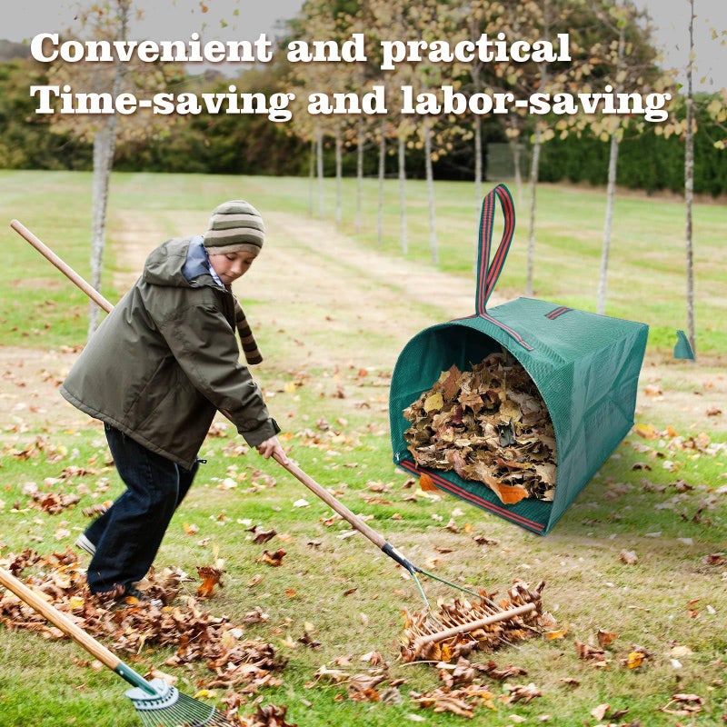 RISETEX 72 gallon Leaf Collector bags,4-Pack Yard Waste Bags,Large Dustpan-Type Lawn Bags, Leaf Bags for leaf vacuum Yard Debris,Grass Clippings,Collapsible Trash Can for Parties,Laundry,Camping - Image 5